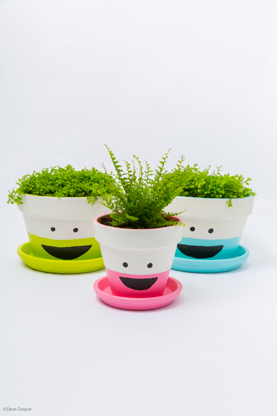 a trio of happy planters - must make these!