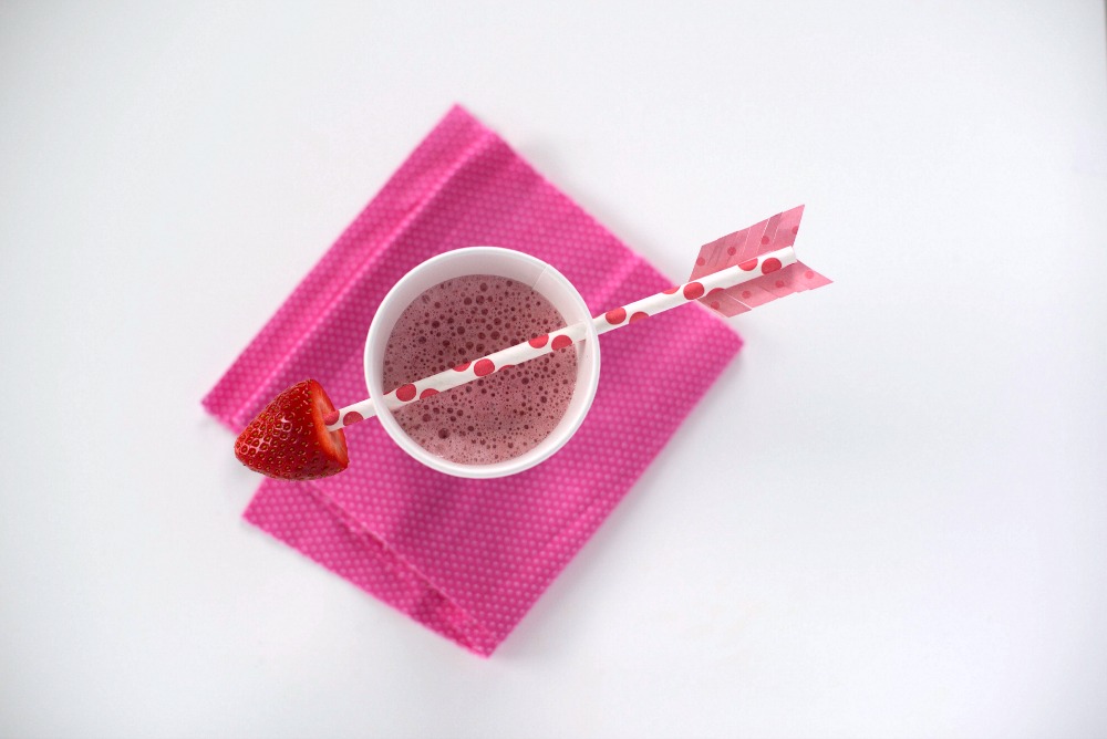 Strawberry Smoothie + Cupid's Arrow recipe by Giulia Doyle