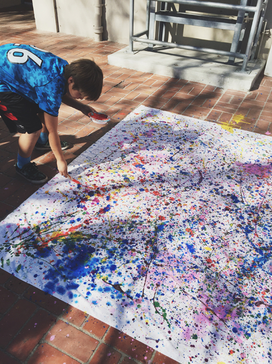 make jackson pollock inspired art