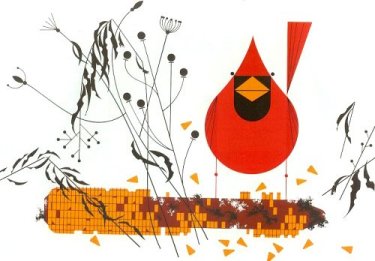 Red-and-fed Charley Harper