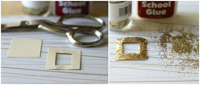 cut buckle and glitter