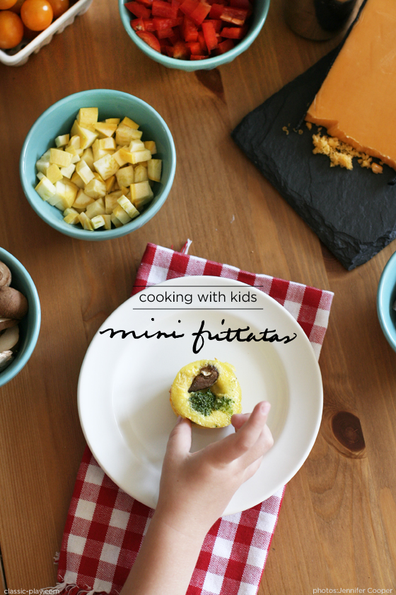 kids can help make these mini frittatas