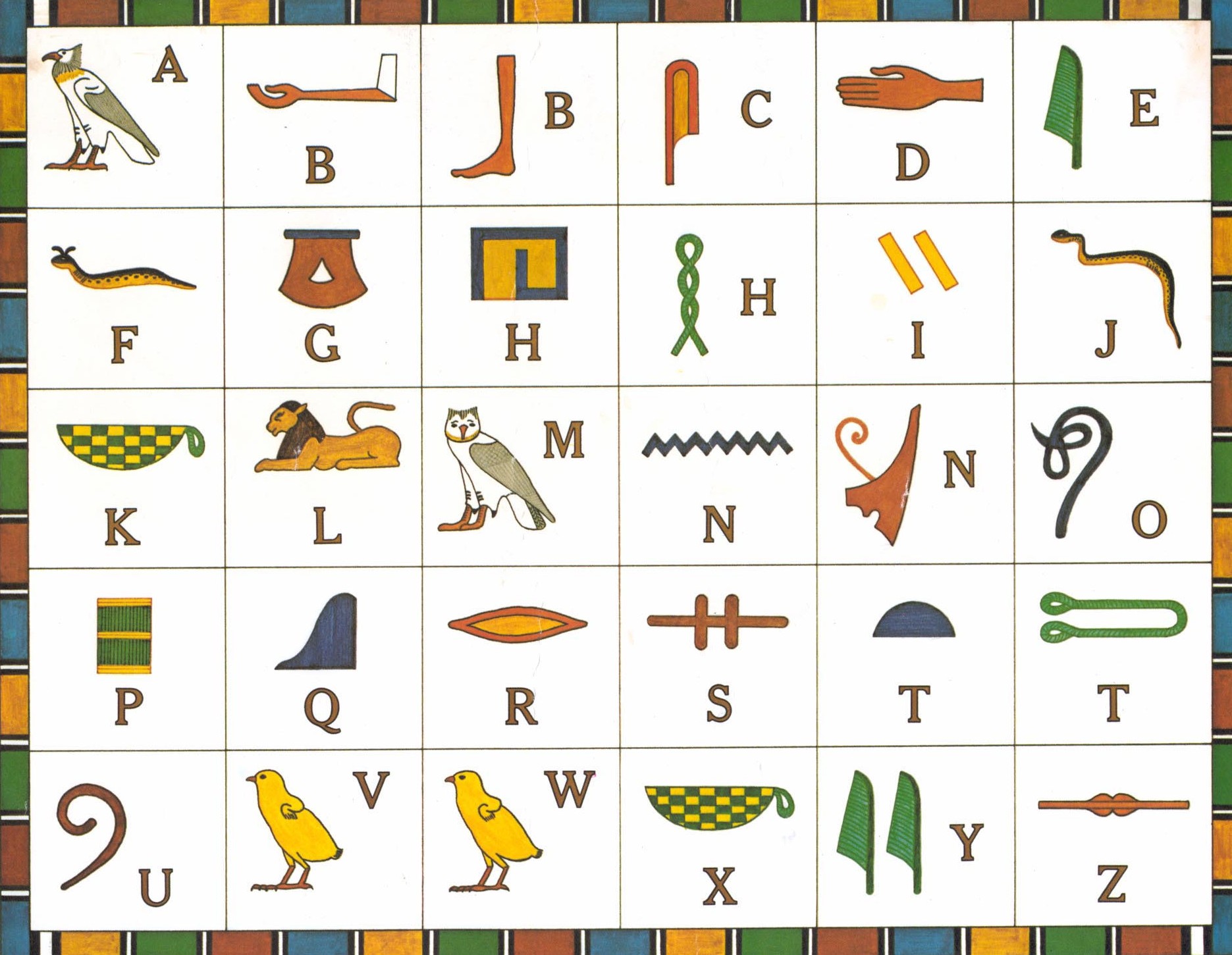 hieroglyphic symbols