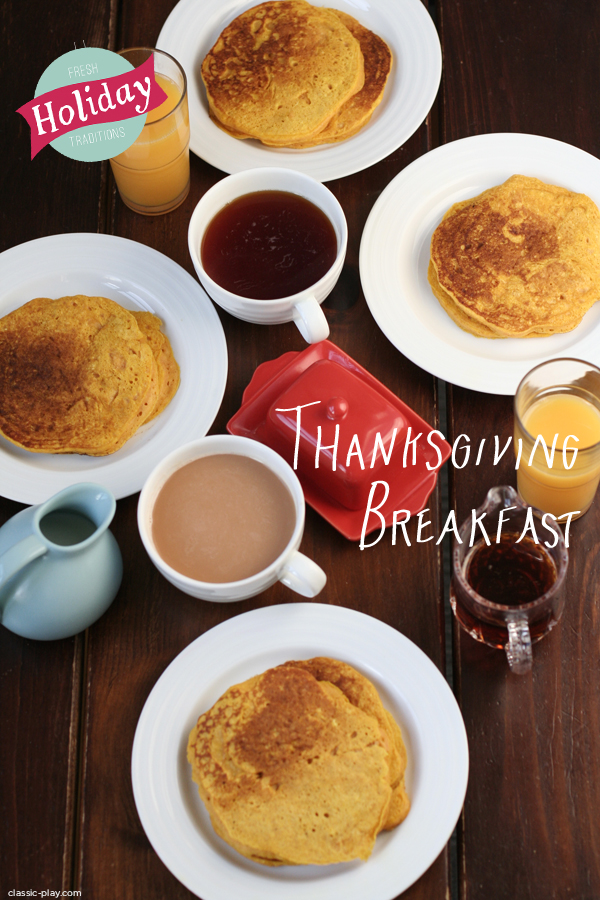 Pumpkin Pancake recipe for Thanksgiving morning